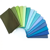 Lot de 50 tissus en coton de couleurs unies, 25 cm x 25 cm, pour patchwork, couture, matelassage, loisirs créatifs